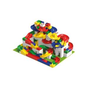 Hubelino Maxi golyópálya építőjáték, 213 darab, összeszerelve, kompatibilis a LEGO Duploval - Golyópálya