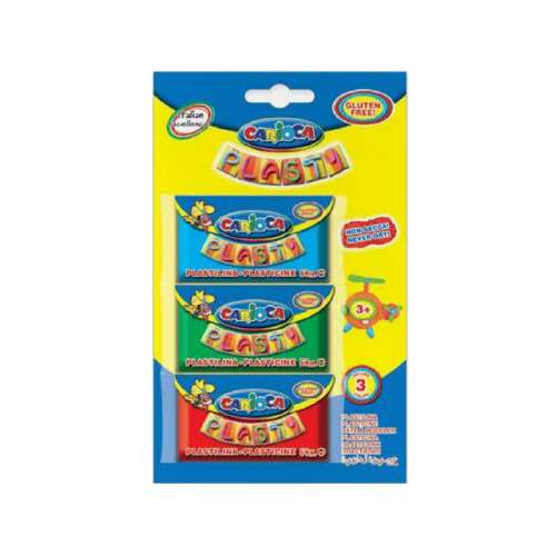 Carioca Gyurma - 3x50g - Piros, Zöld, Kék