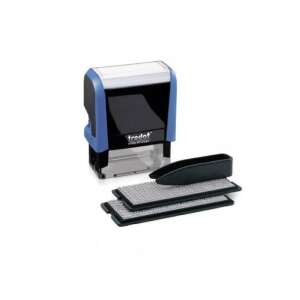 Trodat Typo Printy 4.0 4913 Stempel mit austauschbaren Buchstaben, blau - Schreibwaren & Schreibmaterial