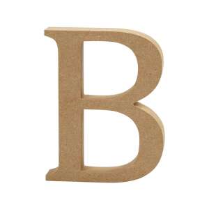 Litera din lemn B, 13 cm, MDF, pentru artizanat și decor - Inscripții din lemn & elemente decorative