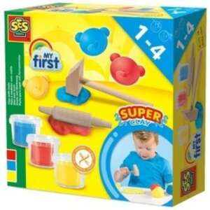 SES My First Super Clay Play Set with Rolling Pin, Hammer, and Molding Tools - SES Creative