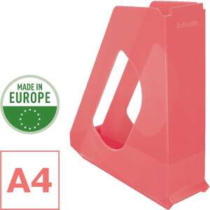 Esselte ColourBreeze A4 magazine file, coral transparent, made in Europe - File organization
