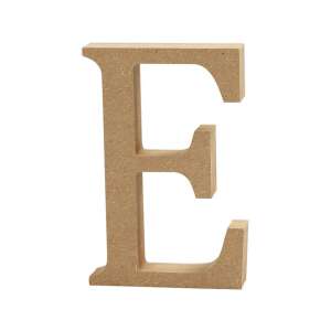 Natúr E betű MDF fából - 8 cm - 1 db 55666715 - Fa felirat & dekorációs elem