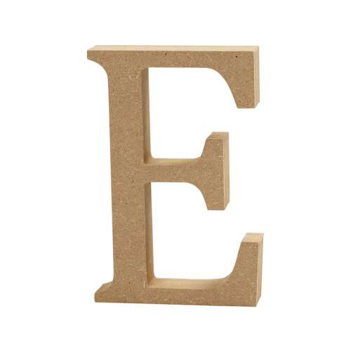 Natúr E betű MDF fából - 8 cm - 1 db 55666715