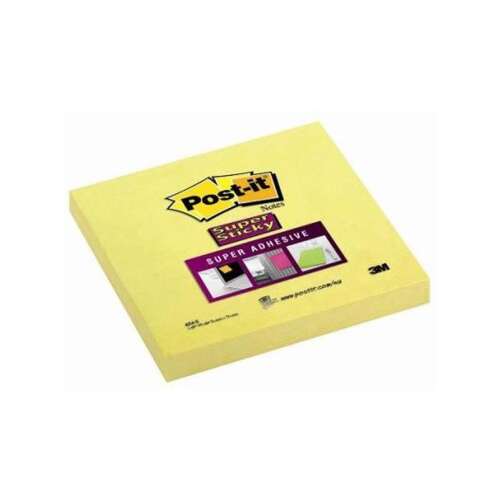 Post-it Super Sticky Notes, 76x76mm, Yellow