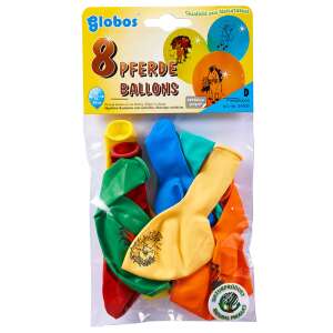 Globo's 8 horse balloons, pack of 8, natural latex balloons, party decorations, birthday party, kids party, horse theme - Balloon