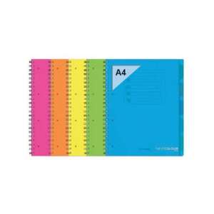 Orna Pro PP A4 120 Blatt kariertes Spiralblock, verschiedene Farben - Schreibwaren & Schreibmaterial