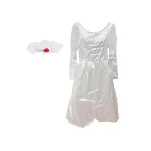 White Bride Costume for Girls, 73 cm, Dress and Hat - Costume for Kid