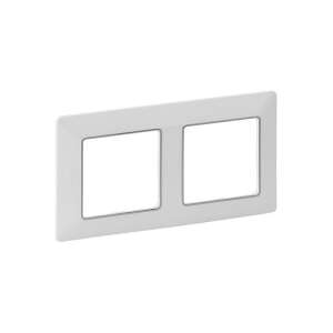 Legrand Valena Life alb-crom 2-gang cadru - Legrand Rame pentru întrerupătoare