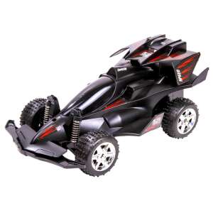 Black Super Car Option D remote control car, angled view - Remote control vehicle