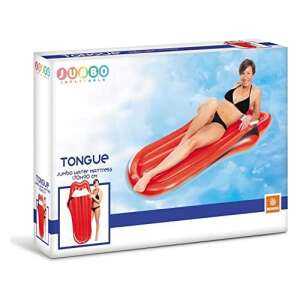 Mondo Toys Jumbo Zunge Aufblasbare Wassermatratze, rot, 90x170cm - Strandartikel