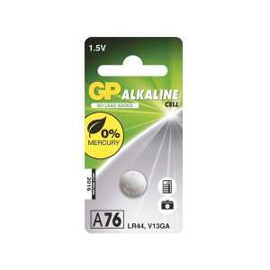 Бутонна батерия GP Alkaline LR44 (A76), 1,5V, 0% живак, без добавен олово - Батерия и акумулатор