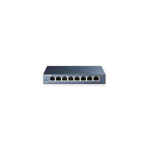 TP-Link TL-SG108 8 portos Gigabit asztali switch, elülső nézet - TP-Link Switch