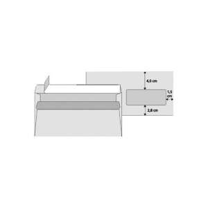 Office Depot LA4 Fensterumschlag, 25 Stück, rechtes Fenster, Silikonverschluss - Office Depot