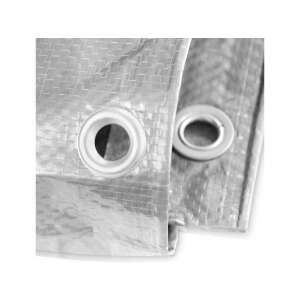 Srebrna cerada, detalj ušice, 4x5 m, 120gr/nm - Cerada za vrt