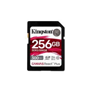 Kingston Canvas React Plus 256GB SDXC memóriakártya, Class 10, UHS-II, U3, SDR2/256GB - Kingston
