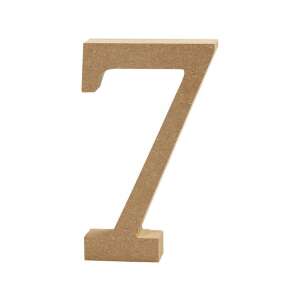 Număr din lemn 7, 13 cm, MDF, pentru artizanat și decorațiuni - Inscripții din lemn & elemente decorative