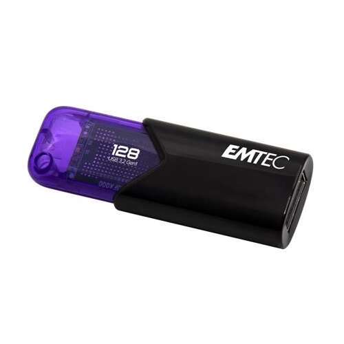 Pen Drive 128GB Emtec B110 Click Easy 3.0 USB 3.0 fekete-lila (ECMMD128GB113) (ECMMD128GB113) 55680271