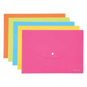 Deli Rio A4 Plastik-Dokumentenmappe mit Druckknopfverschluss, verschiedene Farben - Deli Tools