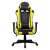Scaun gamer Iris GCH201BC negru / galben lămâie, vedere din față