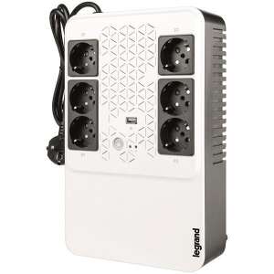 Legrand KEOR-M 600 VA UPS with 6 Schuko outlets and USB port - Legrand