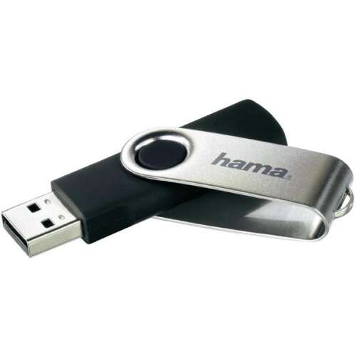 Hama Rotate 90891 8GB USB 2.0 Flash disk, čierna a strieborná