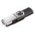 Hama Rotate 90891 8GB USB 2.0 Flash-Laufwerk, schwarz-silber