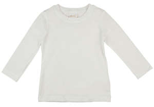 Hosszú ujjú fehér lányka póló - 116-os méret 31278995 Gyerek hosszú ujjú póló - Fehér