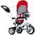 EcoToys Premium Plus Červená trojkolka s rukoväťou pre rodičov