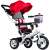 EcoToys Premium Plus Červená trojkolka s otočným sedadlom o 360 stupňov