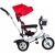 EcoToys Premium Plus Czerwony rowerek trójkołowy widok z boku
