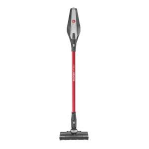 Hoover HF322TH 011 cordless vacuum cleaner, grey and red, front view - Hoover Vacuum Cleaner
