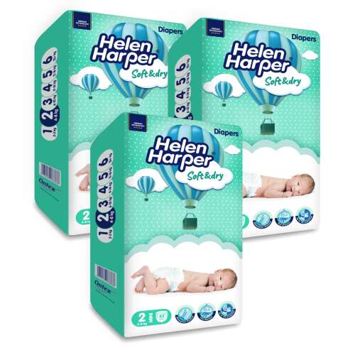 Helen Harper Panama Baby Monatswindelpaket 4-8kg Mini 2 (129 Stück)