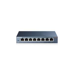 TP-Link TL-SG108 8 portos Gigabit asztali switch, elülső nézet - TP-Link