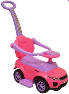 Baby Mix Bébitaxi hangeffekttel + lábtartó #rózsaszín-lila