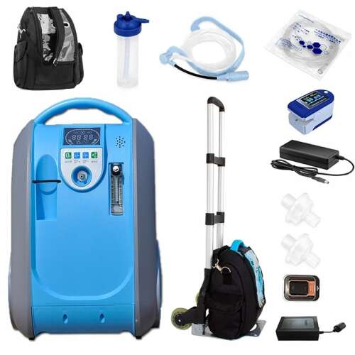 Hordozható  akkumulátoros oxigén koncentrátor + ajándék pulzoximéter