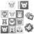 Ricokids foam puzzle mat with animal designs, 9 pieces, gray