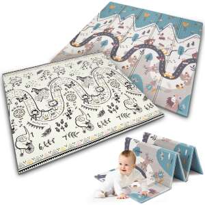 Nukido faltbare Spielmatte, 180x200cm, Tierdesign, beidseitig - Babys & Toddler