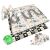 Nukido Foldable Double-Sided Play Mat 180x200cm - Numbers and Vehicles #black-white 55818240