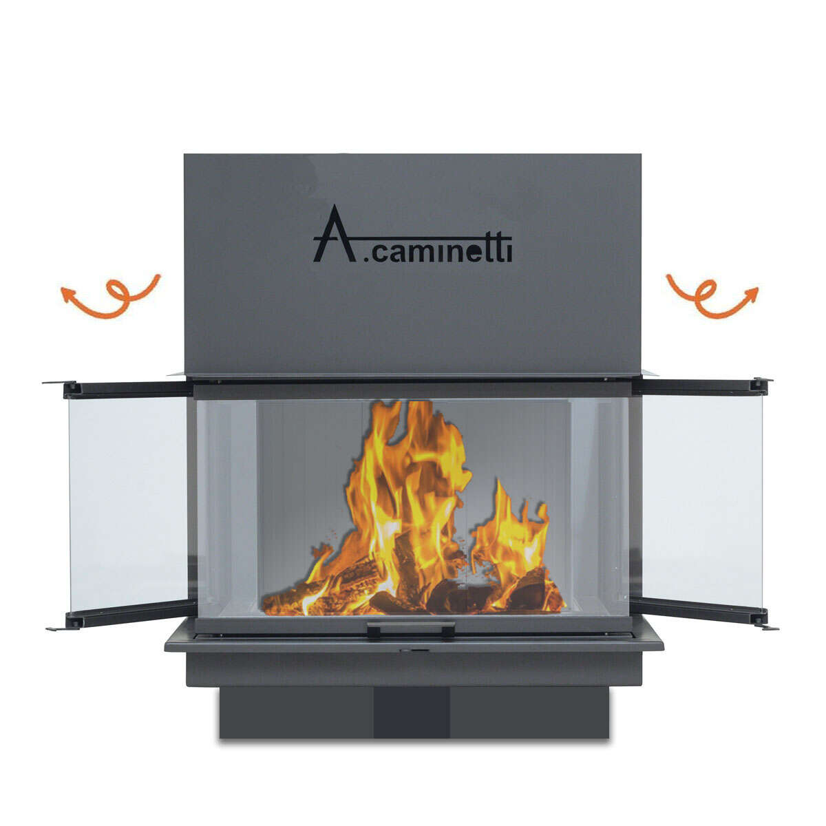 A.caminetti a-caminetti crystal 110 max fa tüzelésű kandalló, német kiadás, 3...