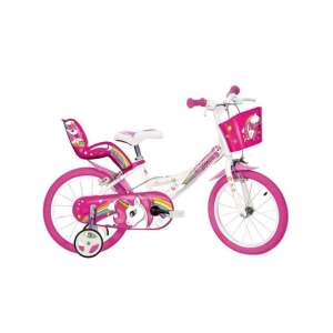 Unikornis rózsaszín-fehér kerékpár 16-os méretben 61717825 