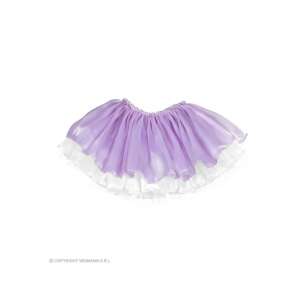 Lila színű tütü szoknya fehér csipke szegéllyel, 4 rétegű lány jelmez szoknya - Widmann