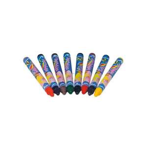 Set de 8 creioane pentru țesături pentru colorarea hainelor, culori asortate - Creioane cerate