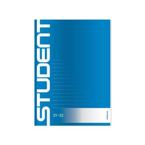 Student A5 vonalas füzet, kék borító - ICO