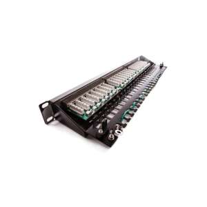 KE-Line Giga KOMPAKT 24 port árnyékolt CAT5E patch panel RJ45 csatlakozókkal - Keline