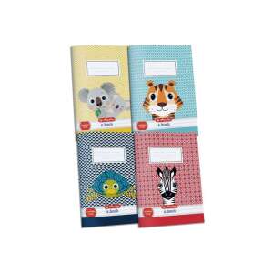 Set de 4 caiete A5 Herlitz Cute Animals cu koala, tigru, broasca testoasa si zebra - Herlitz Caiete