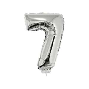 Silver number 7 balloon, 42 cm, for birthday decorations - Balloon