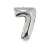Silver number 7 balloon, 42 cm, for birthday decorations