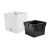 Prosperplast Rato Low white flower pot with black inner liner