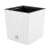 Prosperplast Rato Low square planter, white, 32L, rattan look
